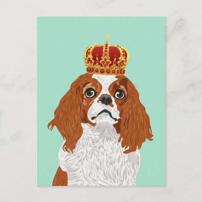 Cavalier King Charles Spaniel für Dog Lovers Postkarte (Vorderseite)