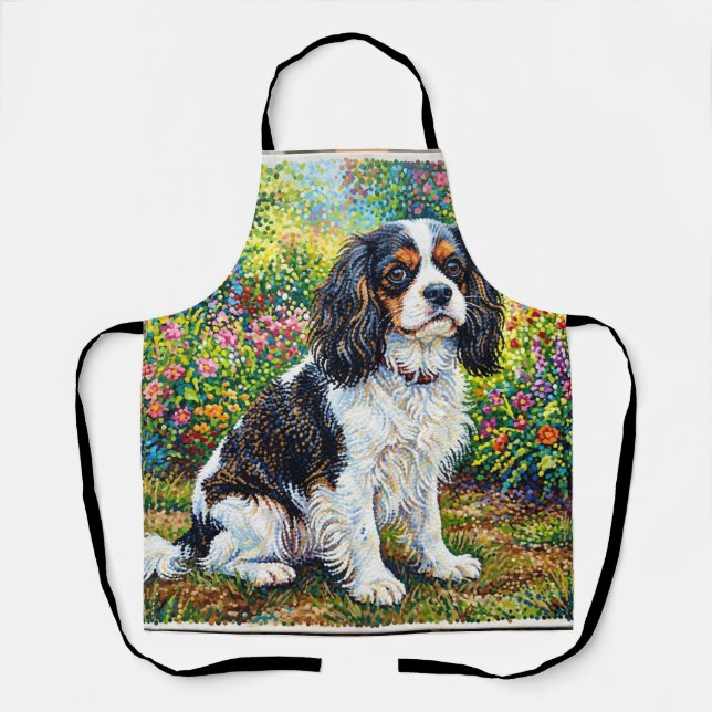 Cavalier King Charles Spaniel Garten Schürze (Vorderseite)