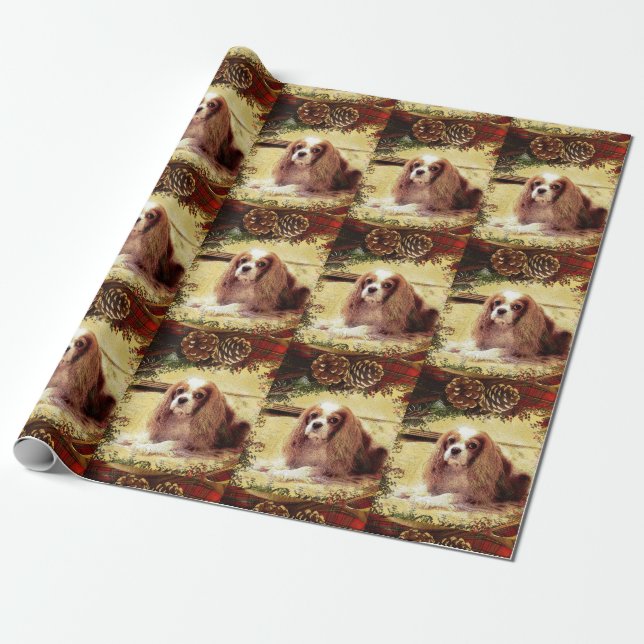 Cavalier King Charles Spaniel Geschenkpapier (Ungerollt)