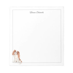 Cavalier King Charles Spaniel Grau Border Notizblock