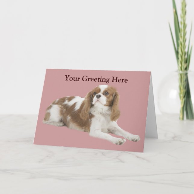 Cavalier King Charles Spaniel Grußkarte Karte (Vorderseite)