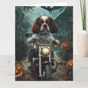 Cavalier King Charles Spaniel Halloween Beängstige Karte