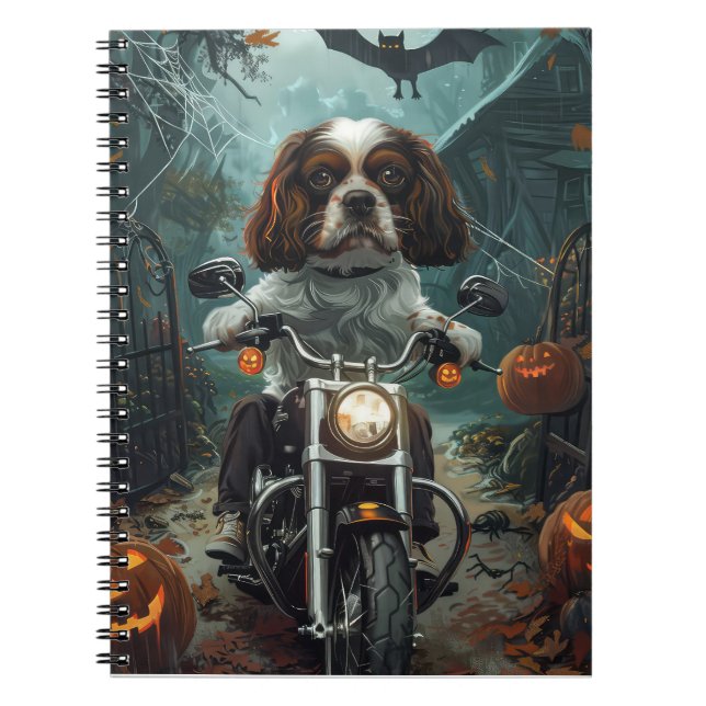 Cavalier King Charles Spaniel Halloween Beängstige Notizblock (Vorderseite)
