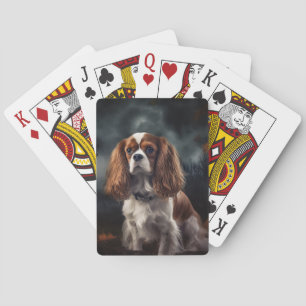 Cavalier King Charles Spaniel Halloween Gruselig Spielkarten