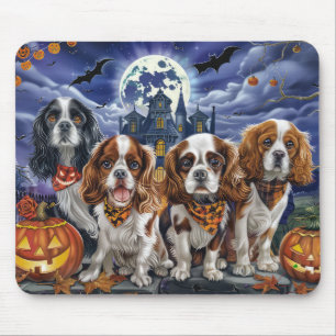 Cavalier King Charles Spaniel Halloween Spooky Mousepad