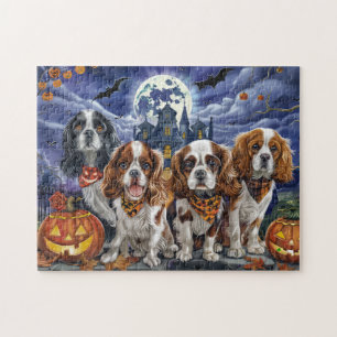 Cavalier King Charles Spaniel Halloween Spooky Puzzle