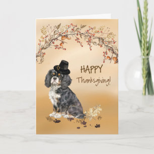 Cavalier King Charles Spaniel Hat Erntedank Karte