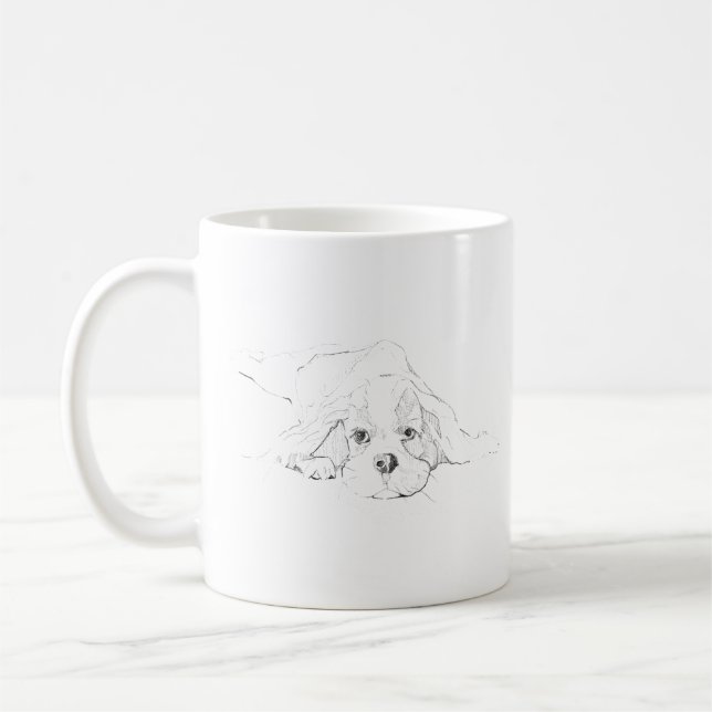 Cavalier King Charles Spaniel Haustier-Tasse Kaffeetasse (Links)