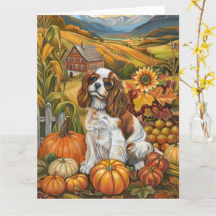 Cavalier King Charles Spaniel Herbst Thanksgiving Karte
