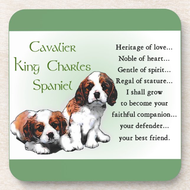 Cavalier King Charles Spaniel Heritage of Liebe Untersetzer (Vorderseite)