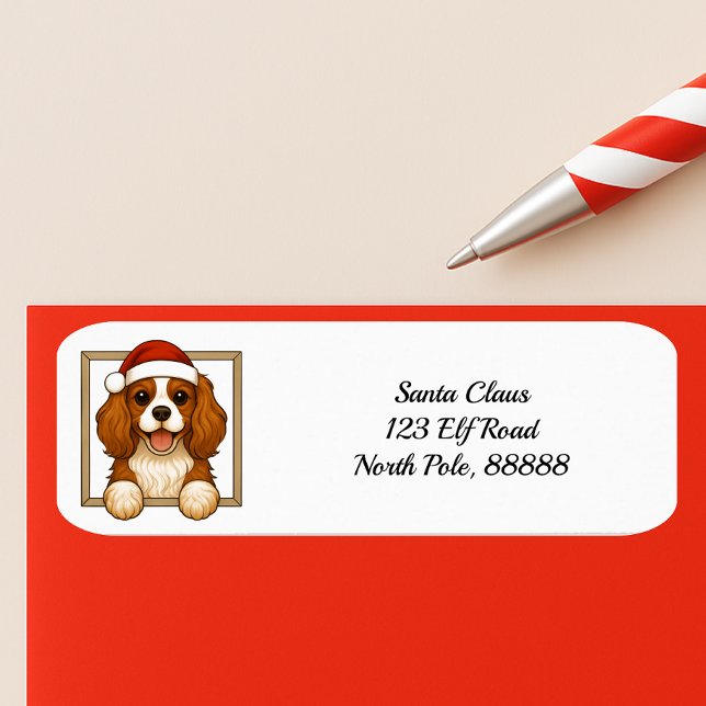 Cavalier King Charles Spaniel Holiday Return Label (Von Creator hochgeladen)