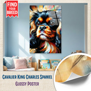 Cavalier King Charles Spaniel Hund Acryl Druck