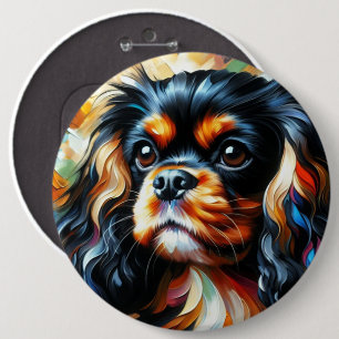 Cavalier King Charles Spaniel Hund Acryl Druck Button
