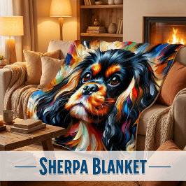 Cavalier King Charles Spaniel Hund Acryl Druck Sherpadecke