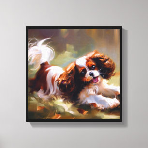 Cavalier King Charles Spaniel Hund Leinwanddruck