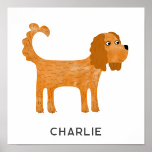 Cavalier King Charles Spaniel Hund personalisiert Poster