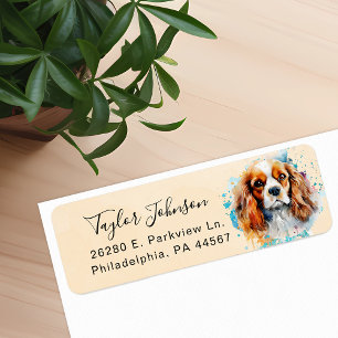 Cavalier King Charles Spaniel Hund Rücksendeadress