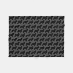 Cavalier King Charles Spaniel Hund Silhouetten Fleecedecke