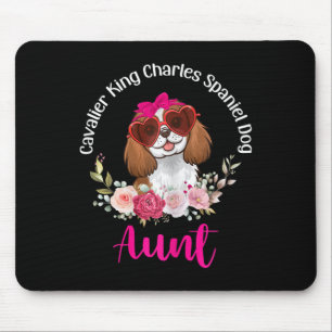 Cavalier King Charles Spaniel Hund Tante Floral Va Mousepad
