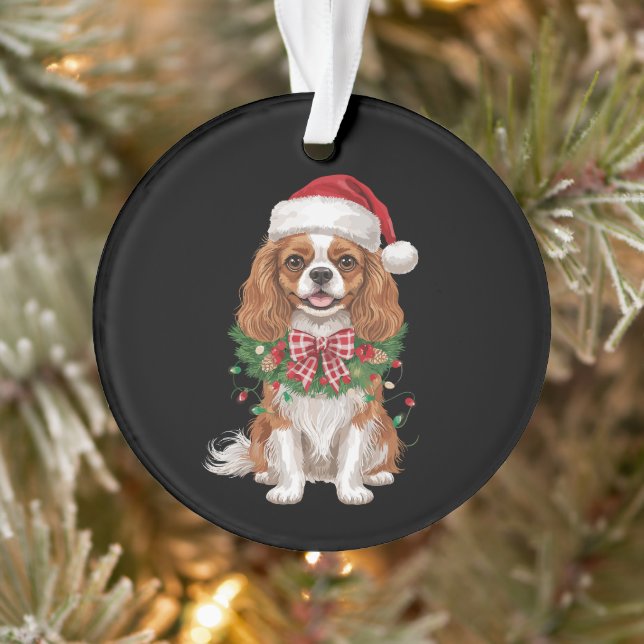Cavalier King Charles Spaniel Hund Weihnachtskranz Ornament (Baum)