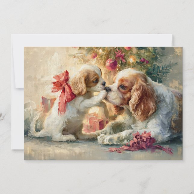 Cavalier King Charles Spaniel Hunde Weihnachten  (Vorderseite)