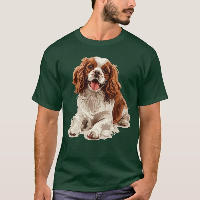Cavalier King Charles Spaniel Hunderasse lustig T-Shirt (Vorderseite)