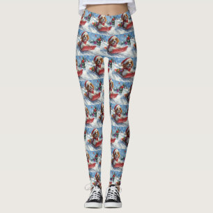 Cavalier King Charles Spaniel Hundeschlitten Weihn Leggings