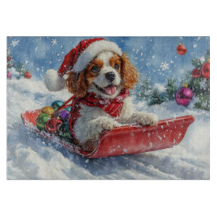 Cavalier King Charles Spaniel Hundeschlitten Weihn Schneidebrett