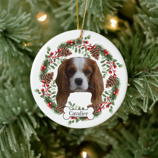 Cavalier King Charles Spaniel Hundeschmuck Keramik Ornament (Baum)