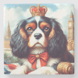 Cavalier King Charles Spaniel Illustration Steinuntersetzer