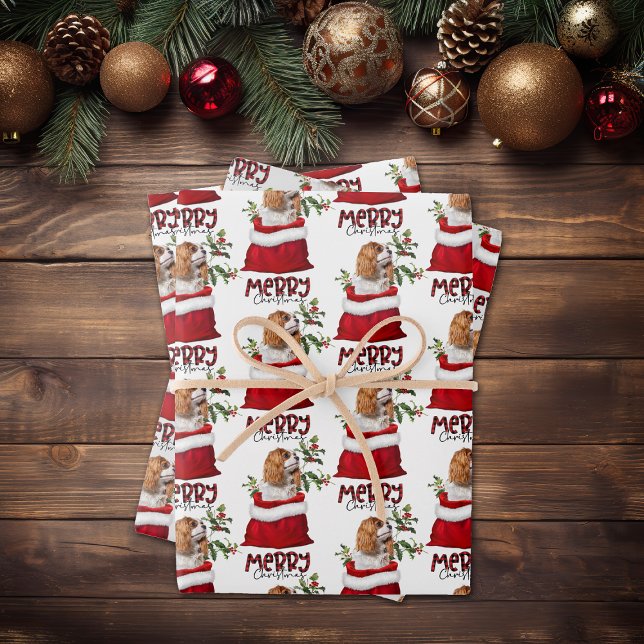 Cavalier King Charles Spaniel in der Holiday Gift  Geschenkpapier Set (Von Creator hochgeladen)