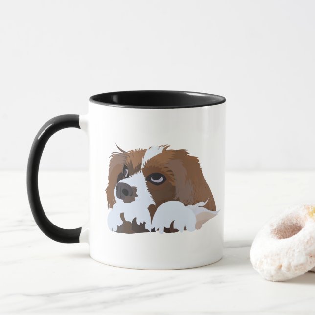 Cavalier King Charles Spaniel Kaffee Tasse (Mit Donut)