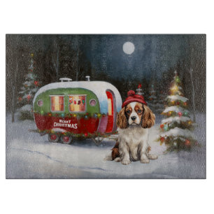 Cavalier King Charles Spaniel Karawane Weihnachten Schneidebrett