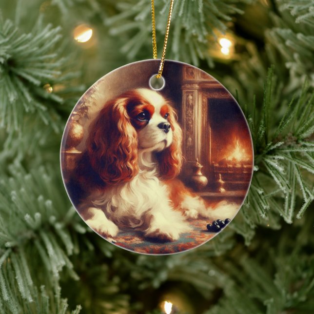 Cavalier King Charles Spaniel Keramik Ornament (Baum)