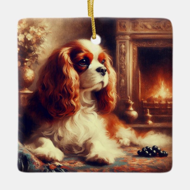Cavalier King Charles Spaniel Keramikornament (Vorderseite)