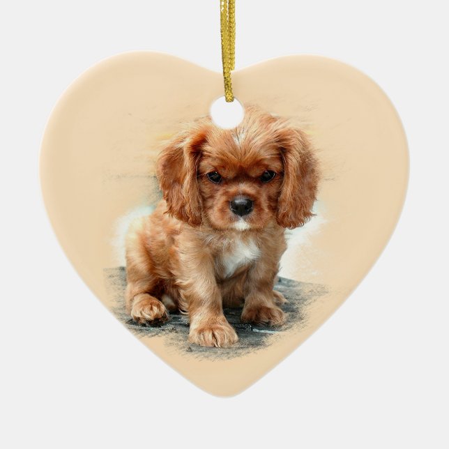 Cavalier King Charles Spaniel Keramikornament (Vorne)