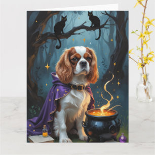 Cavalier King Charles Spaniel Launiger Halloween Karte