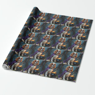 Cavalier King Charles Spaniel Launiges Halloween Geschenkpapier