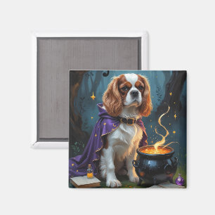 Cavalier King Charles Spaniel Launiges Halloween Magnet