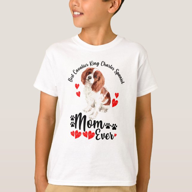 Cavalier King Charles Spaniel Mama Ever T-Shirt (Vorderseite)