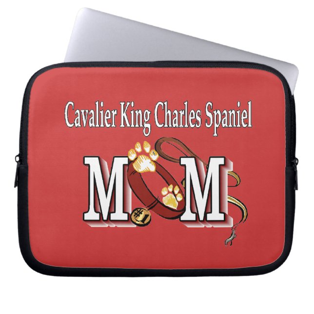 Cavalier King Charles Spaniel Mama Geschenke Laptopschutzhülle (Vorderseite)
