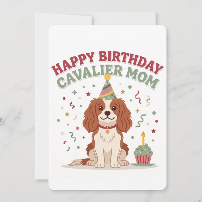 Cavalier King Charles Spaniel Mutter Karte (Vorderseite)