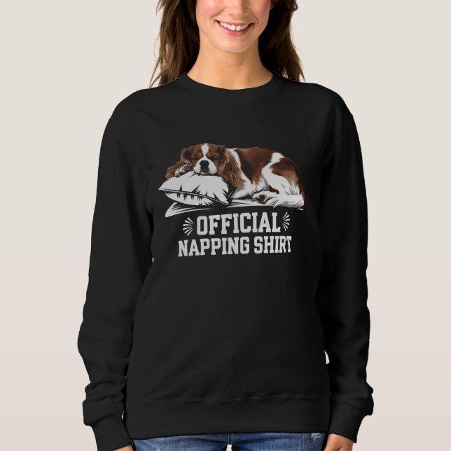 Cavalier King Charles Spaniel Napping Dog Lover La Sweatshirt (Vorderseite)