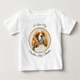Cavalier King Charles Spaniel Original Malerei Baby T-shirt