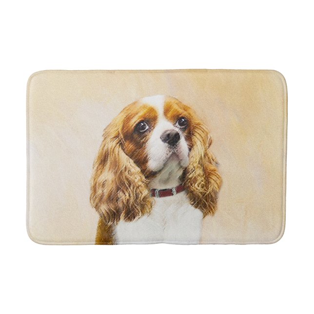 Cavalier King Charles Spaniel Original Malerei Badematte (Vorderseite)