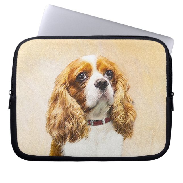 Cavalier King Charles Spaniel Original Malerei Laptopschutzhülle (Vorderseite)