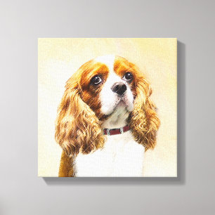 Cavalier King Charles Spaniel Original Malerei Leinwanddruck