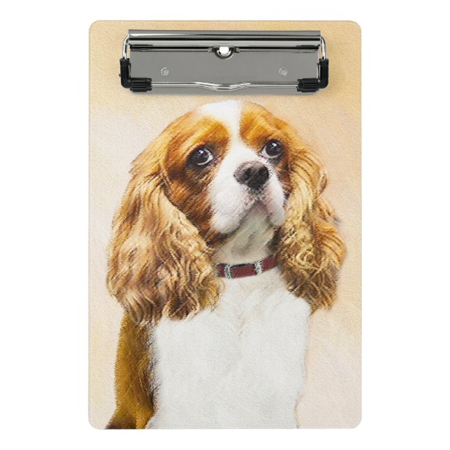 Cavalier King Charles Spaniel Original Malerei Mini Klemmbrett (Vorderseite)