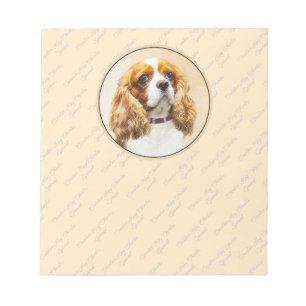 Cavalier King Charles Spaniel Original Malerei Notizblock