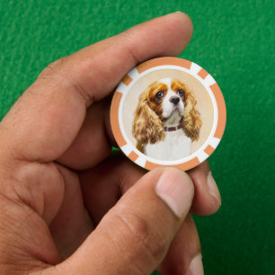 Cavalier King Charles Spaniel Original Malerei Pokerchips